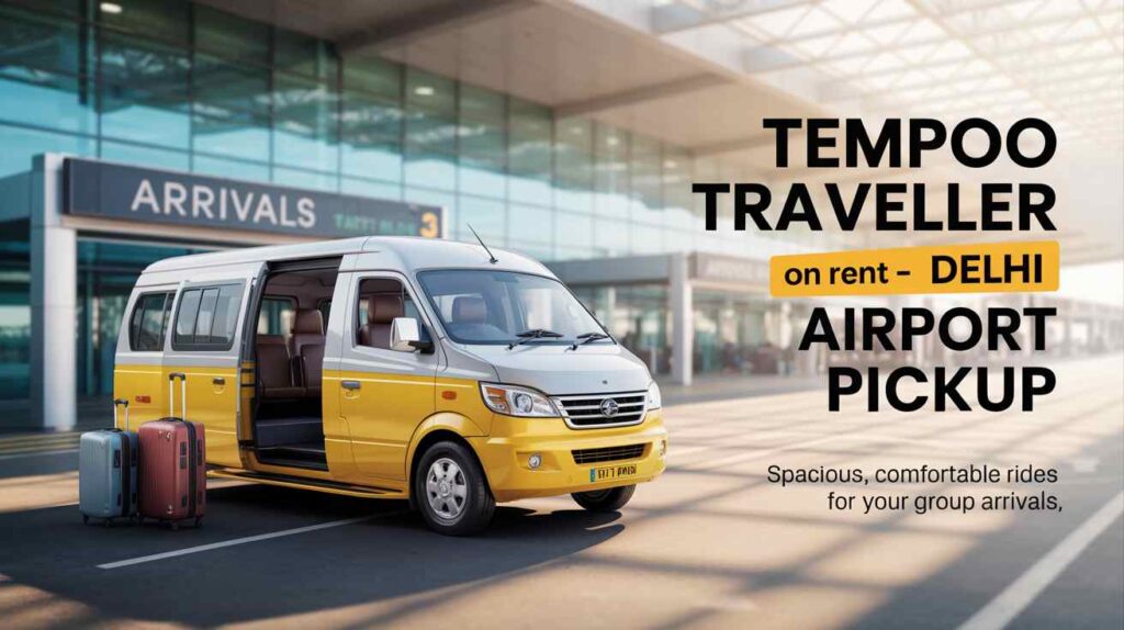 tempo traveller on rent Delhi airport pickup